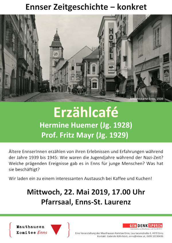 Einladung Erzählcafé 2021